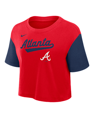 売れ筋商品|||ナイキ Tシャツ トップス レディース Women's Navy, White Atlanta Braves Line Up High Hip Fashion T-shirt Navy, White Women's Atlanta Braves Nike Navy/White Line Up High Hip